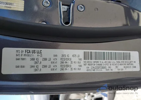 2015 Jeep Compass Limited from USA, damaged, VIN 1C4NJDCB2FD366051